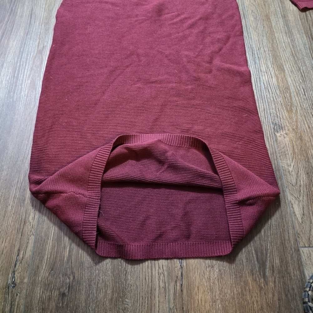 Lulus Burgundy Cutout Knit Maxi Sweater Dress Women’s XL NWT Long Sleeve Bodycon - Picture 7 of 11